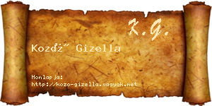 Kozó Gizella névjegykártya