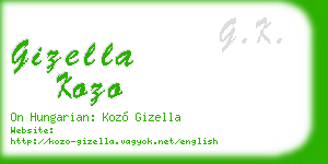 gizella kozo business card
