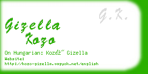 gizella kozo business card